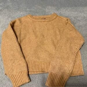 American Eagle Outfitters Camel Crew Neck Sweater